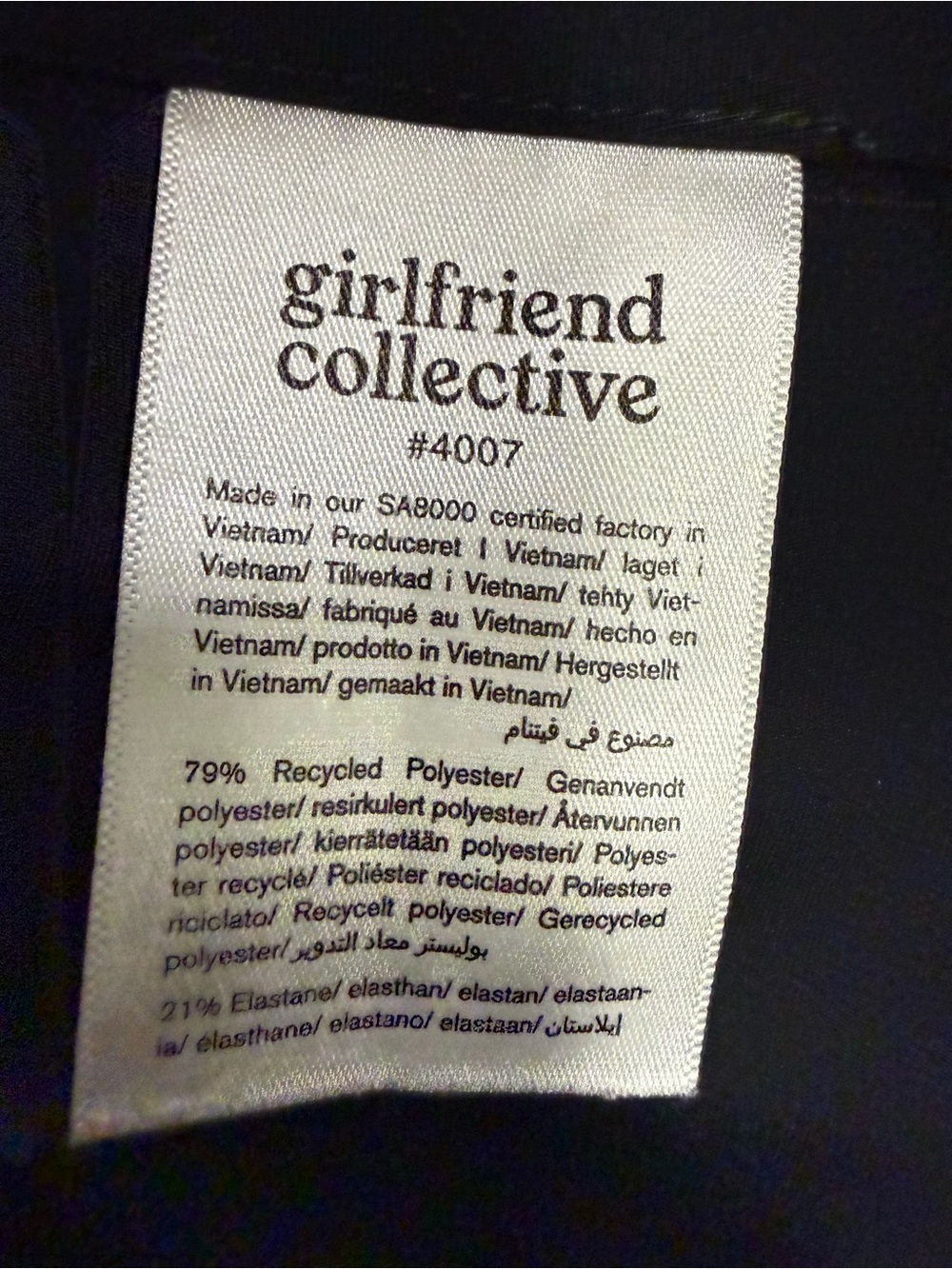 girlfriend collective Black compressive High-Rise Leggings size s - Picture 7 of 8
